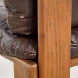 Leather lounge chair