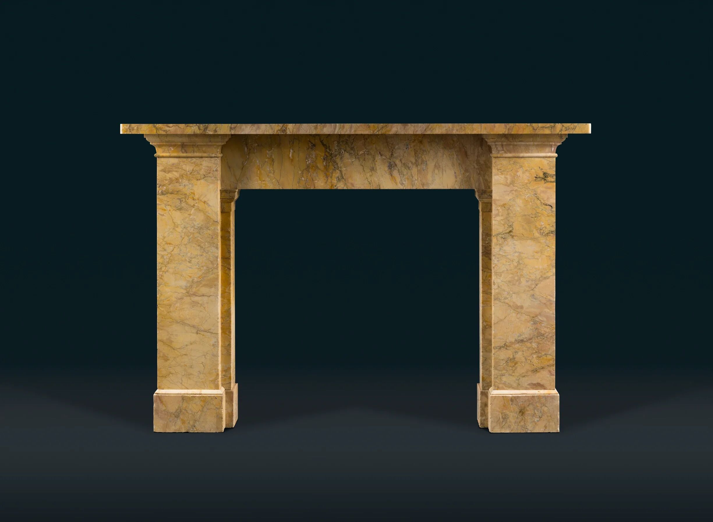 Nineteenth century Regency Sienna marble fireplace surround