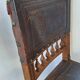 Pair of antique chairs in embossed leather, Henri II style.