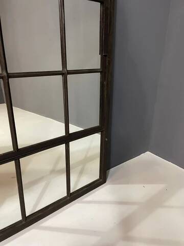 Miroir industriel en fer patiné, Tchécoslovaquie, années 1960