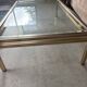 Brass/glass table designed by Pierre Vandel Paris