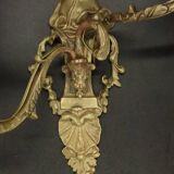 Pair of 19th century Regency style wall lights with winged nymphs -