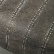 Cow leather aviator design armchair finished with aluminium and rivets