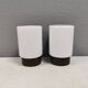 A set of vintage Wall Lamps in ABS Plastic and White Glass, Finland 1980s