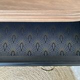 Black patinated commodity