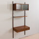Preben Sorensen Danish mid century rosewood  wall unit with floating desk, PS system,  Randers, 1960