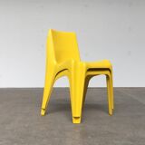 Set of stackable plastic chairs BA 1171 by Helmut Bätzner for Bofinger, 1960s.