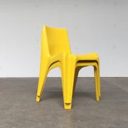 Set of stackable plastic chairs BA 1171 by Helmut Bätzner for Bofinger, 1960s.