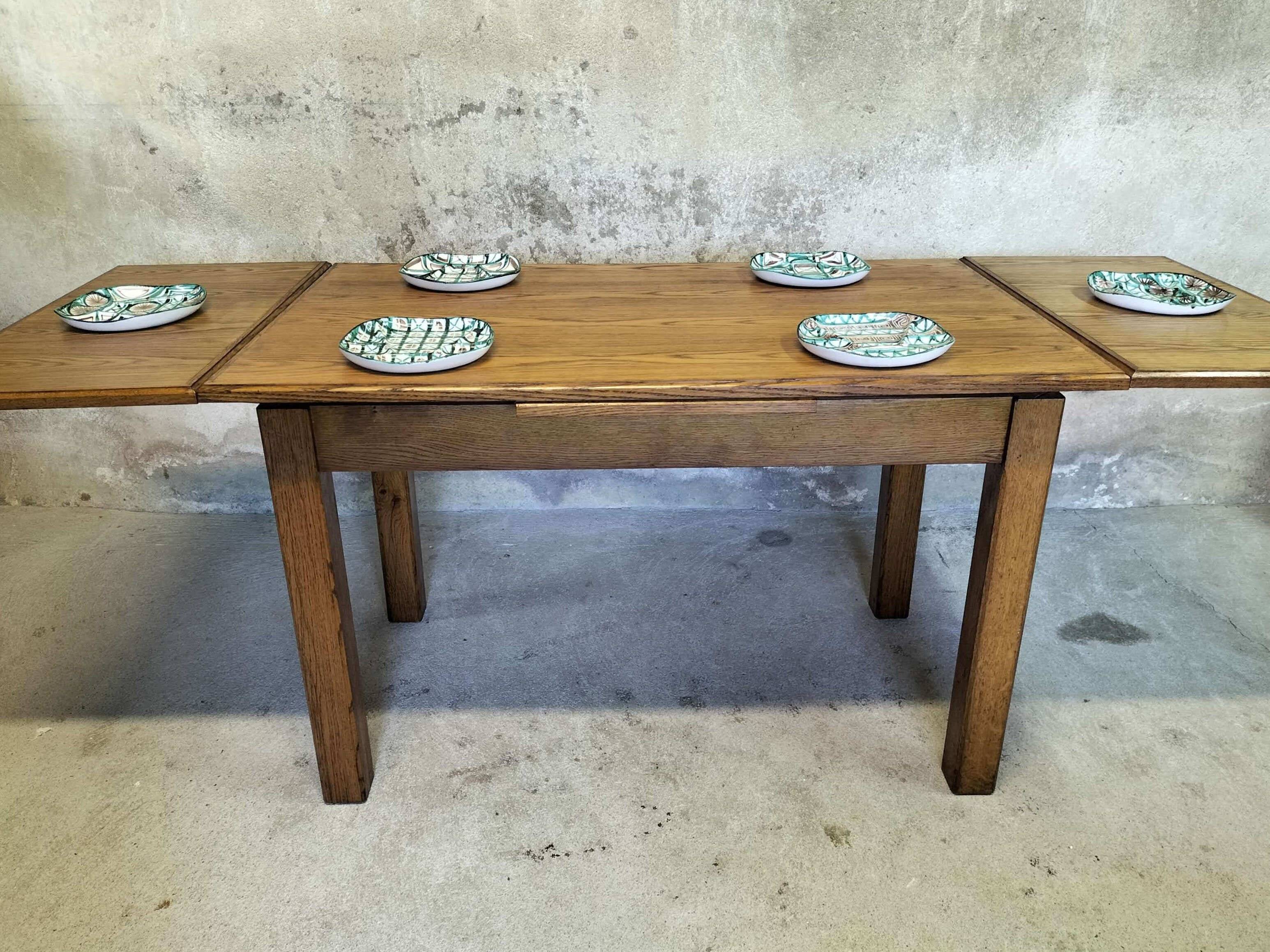 Farmhouse style dining table.