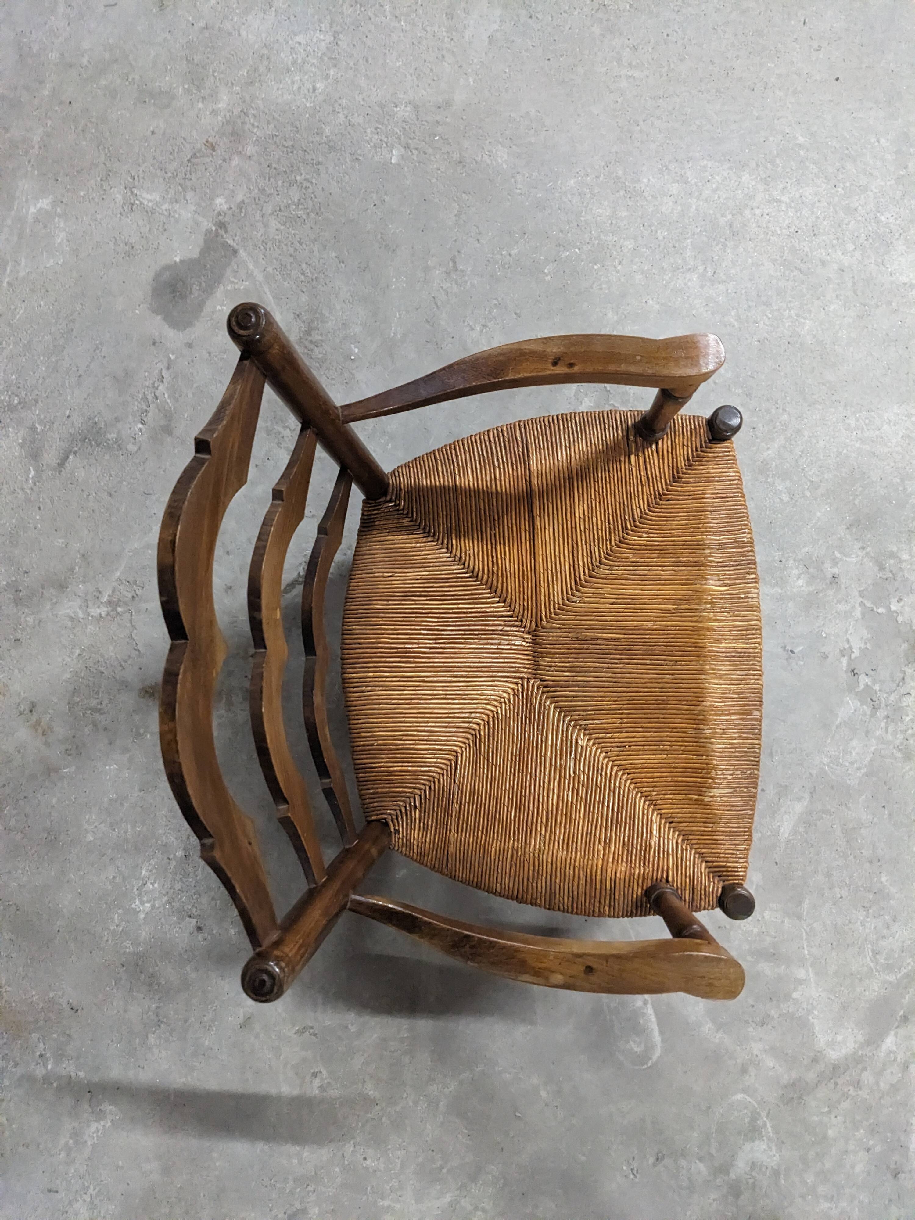 Straw armchair