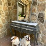 Console-miroir marbre baroque