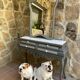 Baroque marble mirror console