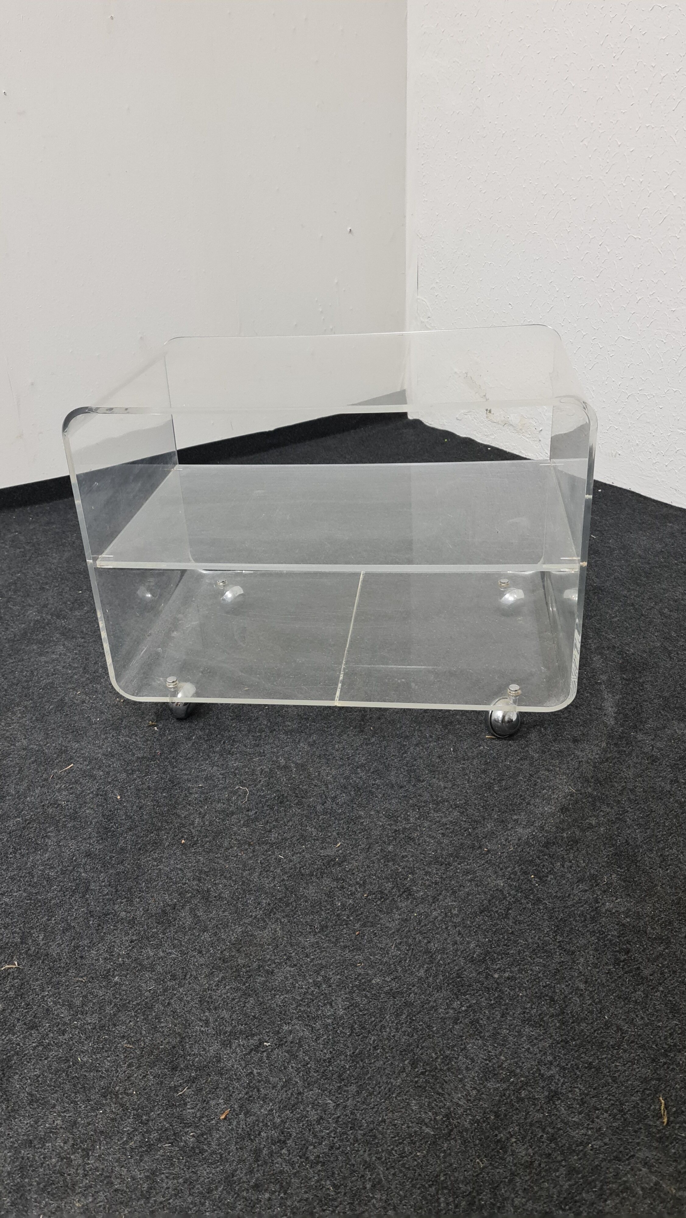 Vintage perspex/acrylic trolley or side table