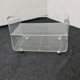 Vintage perspex/acrylic trolley or side table