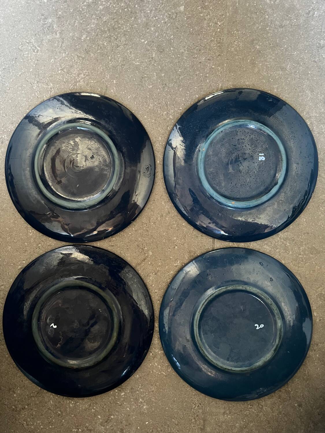 Ceramic dessert plates