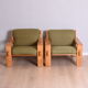 Pair of Bonanza Armchairs by E. Pajamies for Asko, Finland, 1960s