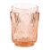 Mid-century modern vase, pressed rosé glass, Poland, 1950s