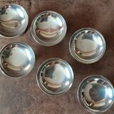 Set of 6 metal footed bowls