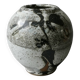 Stoneware vase with Japanese decor by Philippe Dubuc