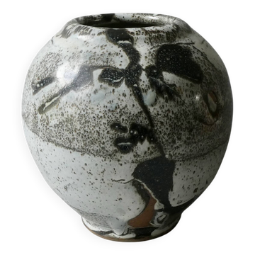 Stoneware vase with Japanese-inspired decoration by Philippe Dubuc.