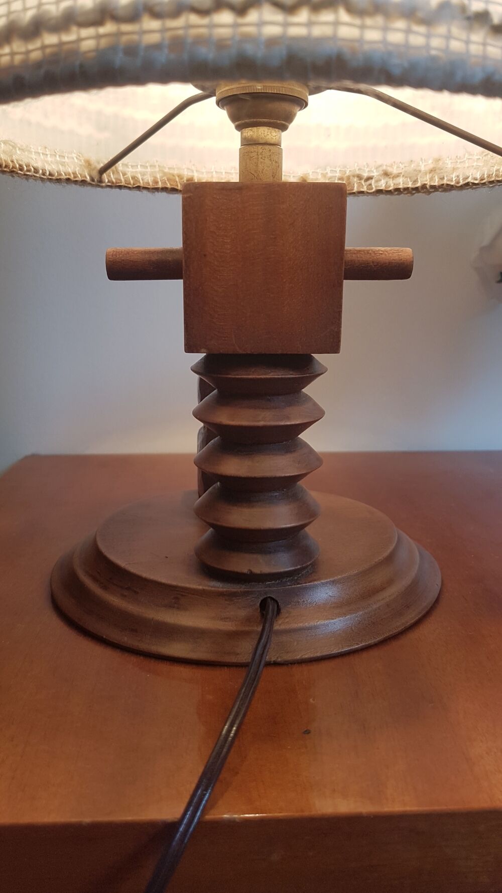 Lampe ours en bois