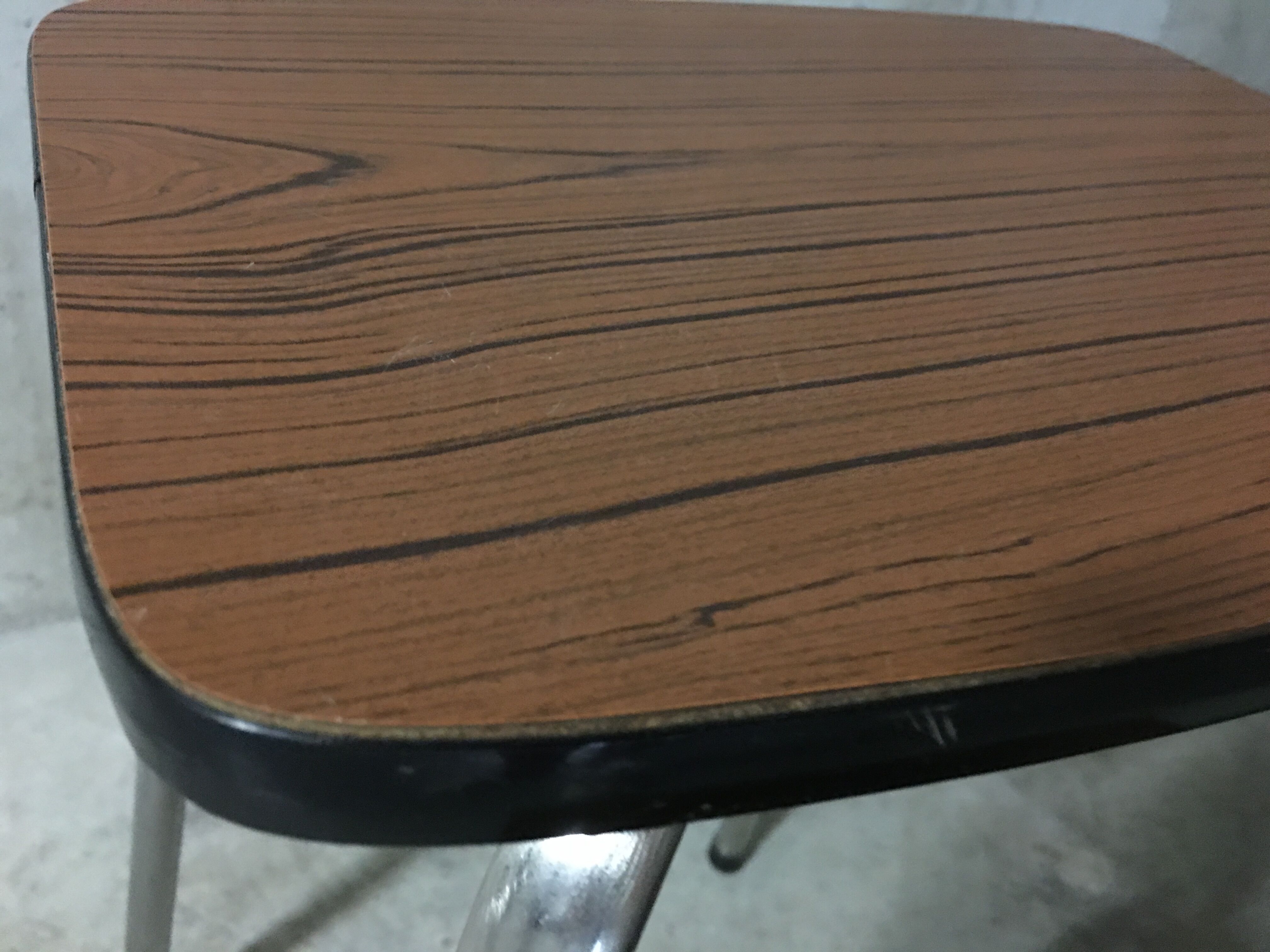 Stool foot step in 70s formica
