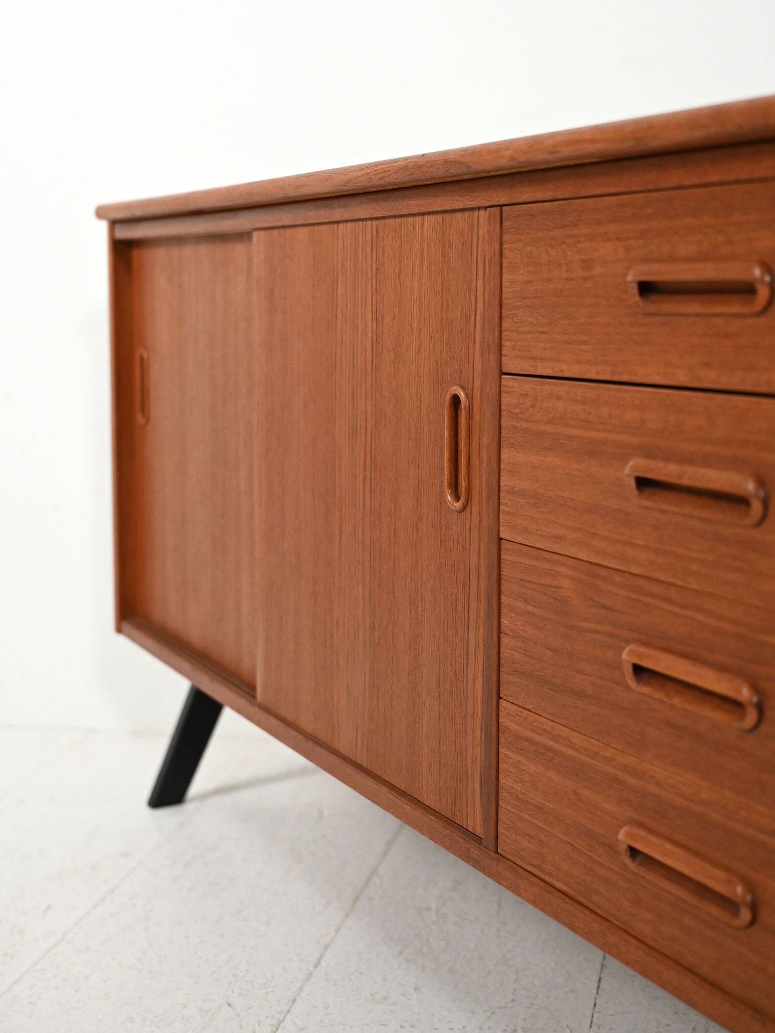 Two-tone Scandinavian 1960s small sideboard