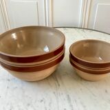 Duos de saladiers en grès de gien années 70 made in france