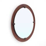 Curved plywood round mirror, 1960s