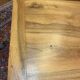 office table in blond walnut, turned legs, beautiful patina, excellent condition.