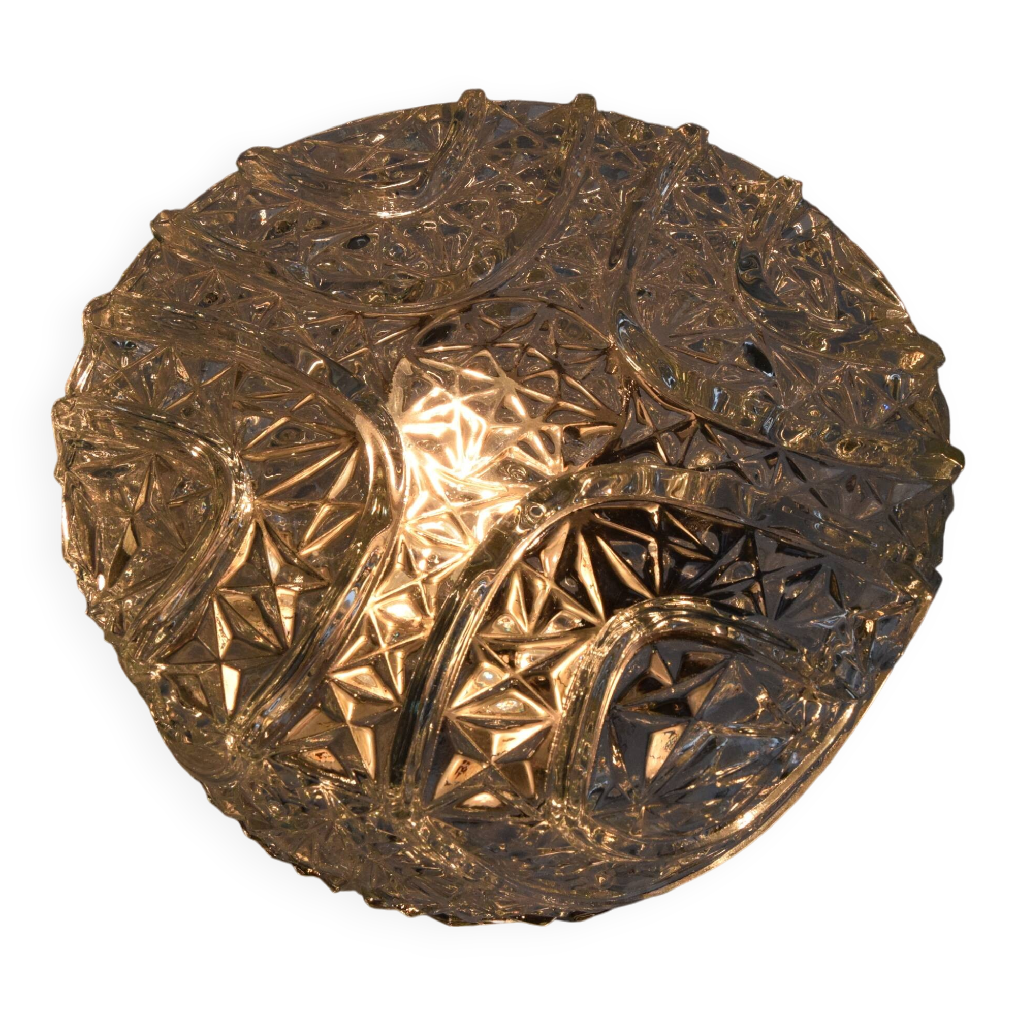 Mid-century round ceiling light, 1980s.