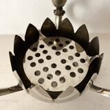 3-light candle holder and flower pick, 80s