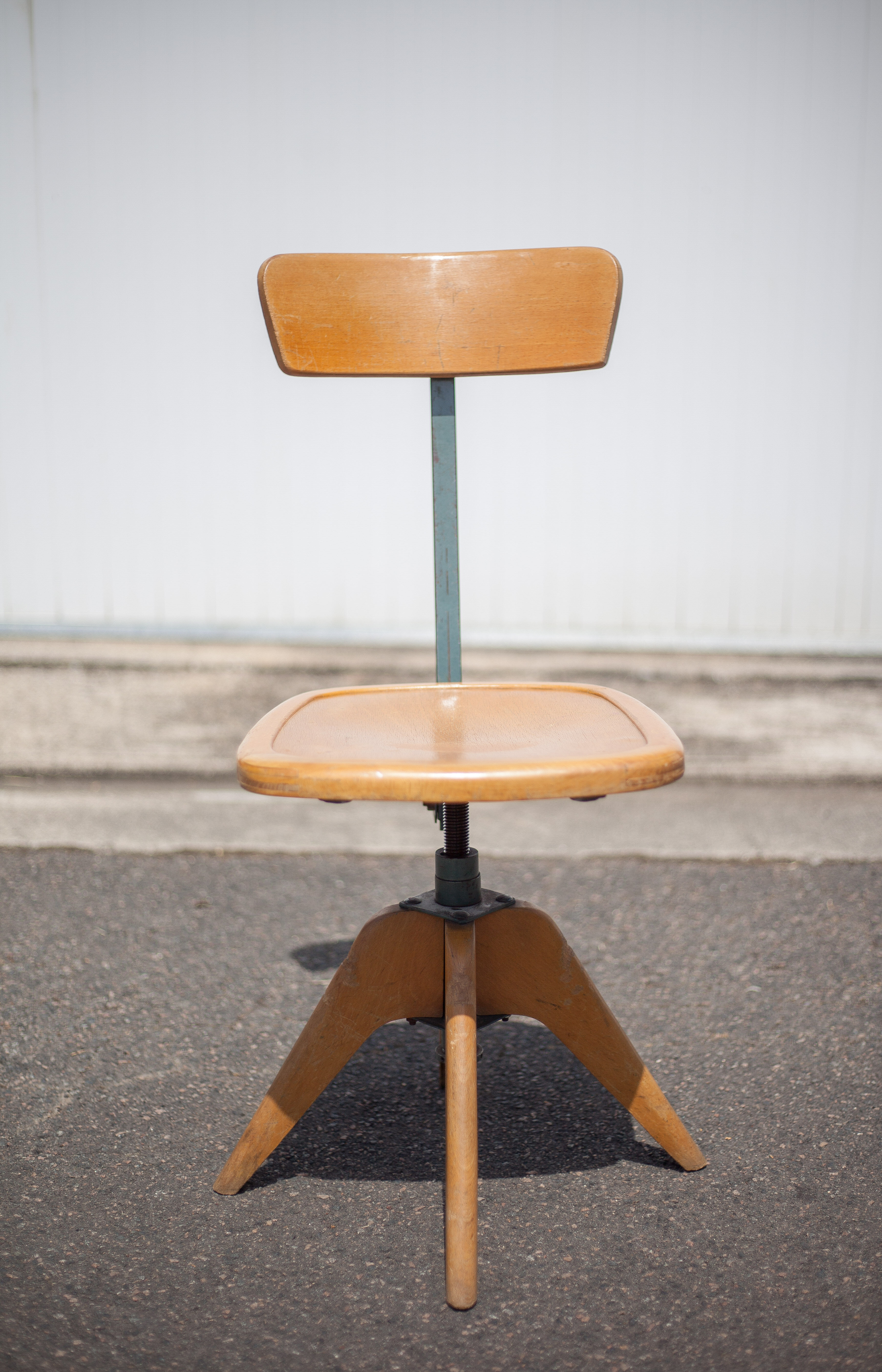 Wood and metal office chair