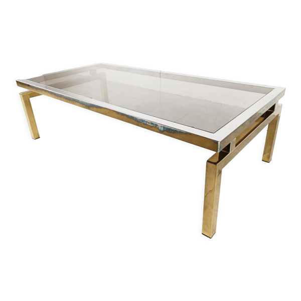Table basse en laiton par, années 1970