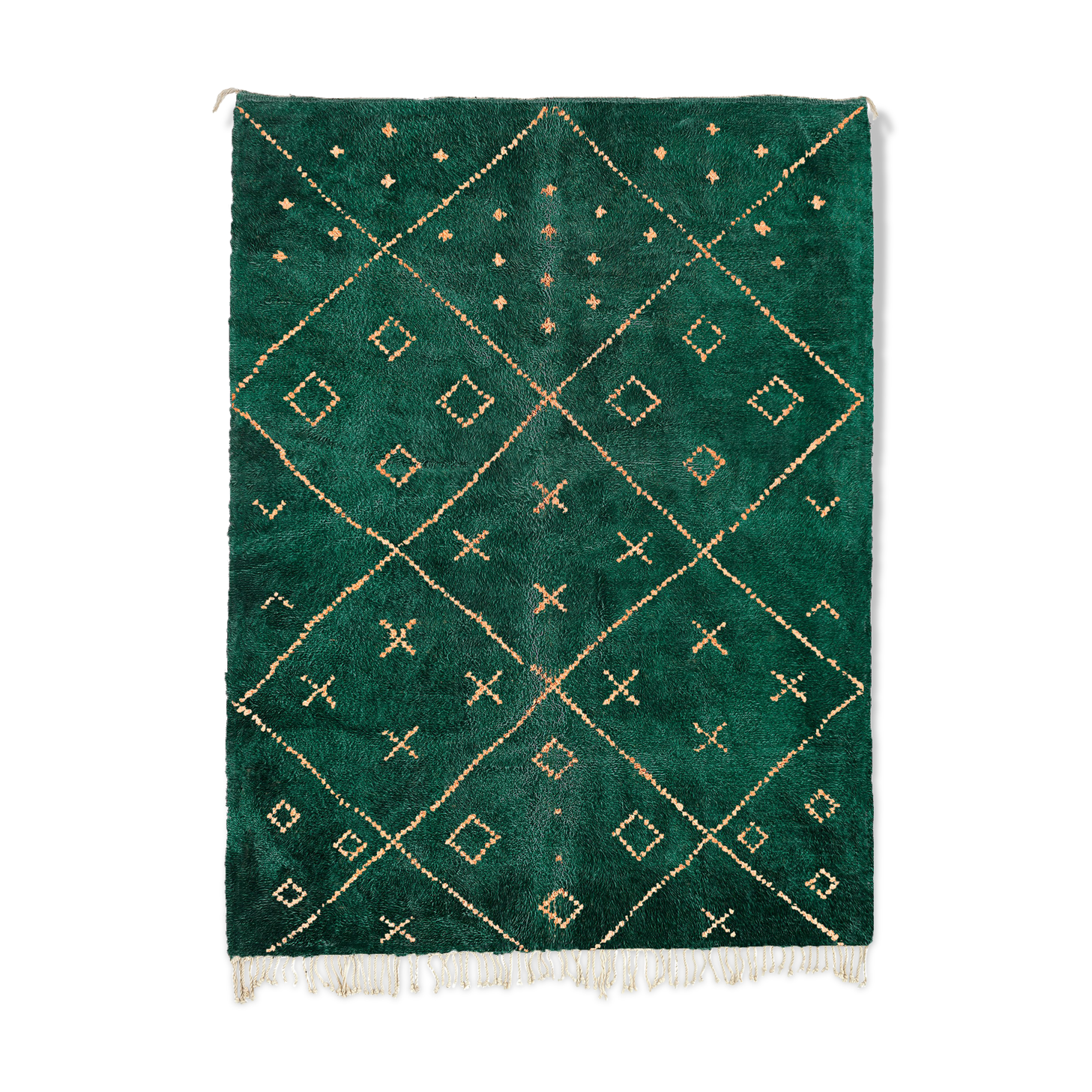 Modern Moroccan carpet green