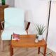 Table basse teck 57x37 cm 1960 suede