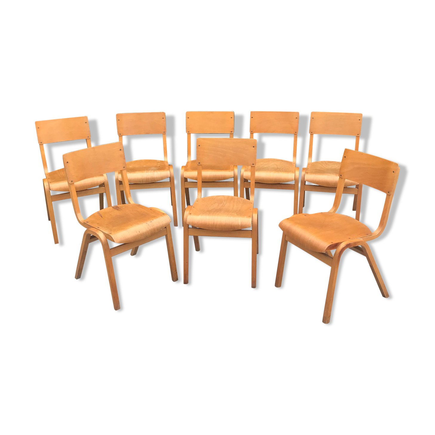 Lot 8 Vintage Scandinavian Chairs