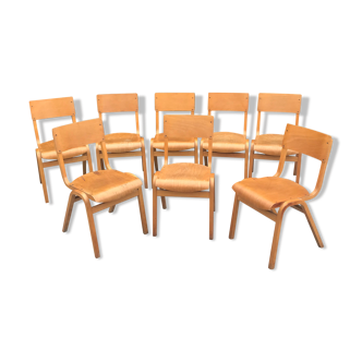 Lot 8 Vintage Scandinavian Chairs