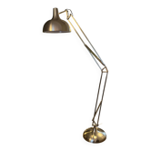 Industrial floor lamp in brushed steel