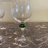3 ball stemmed glasses