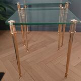 Brass and glass tables