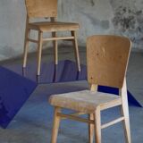 2 chaises Tout-bois attribué à Vauconsant 1941