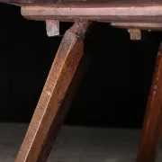 17th century Alpine carved walnut Brettstuhl armchair with grotesque mask