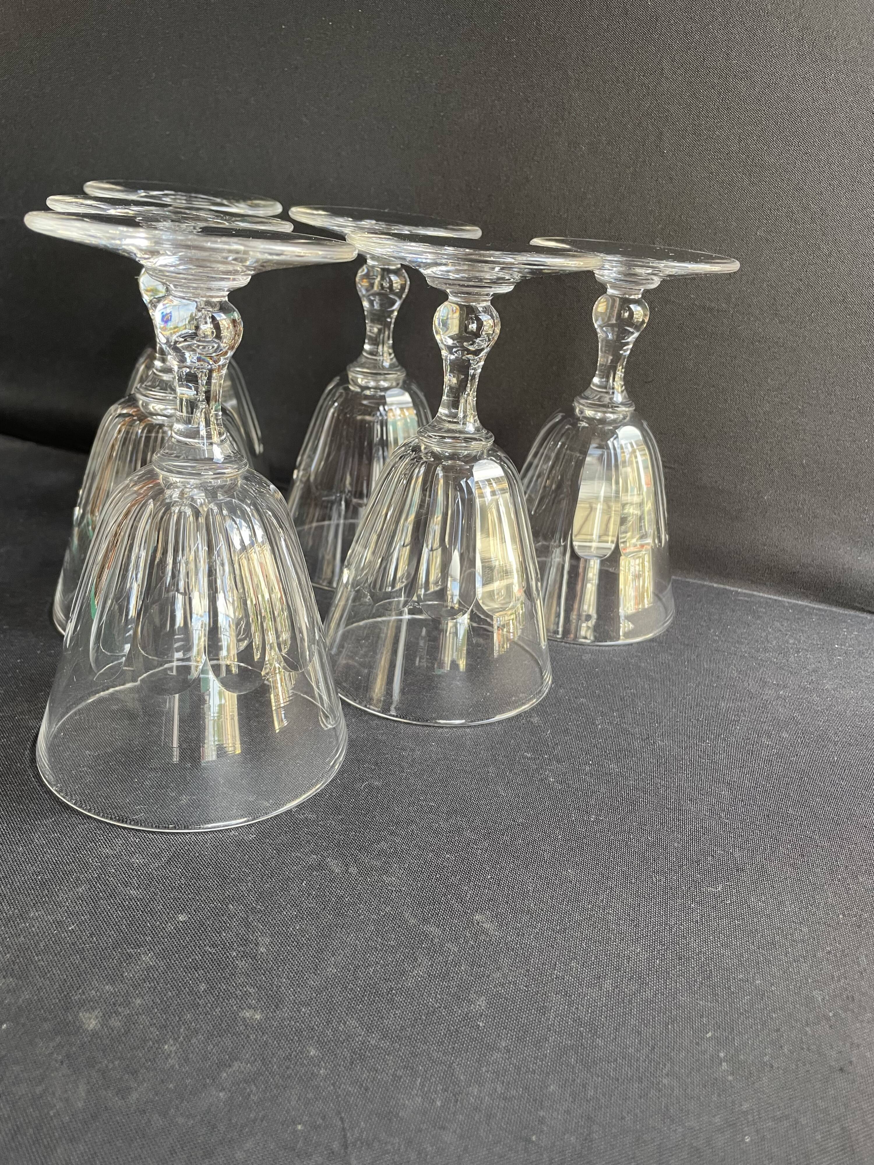 6 Baccarat water glasses