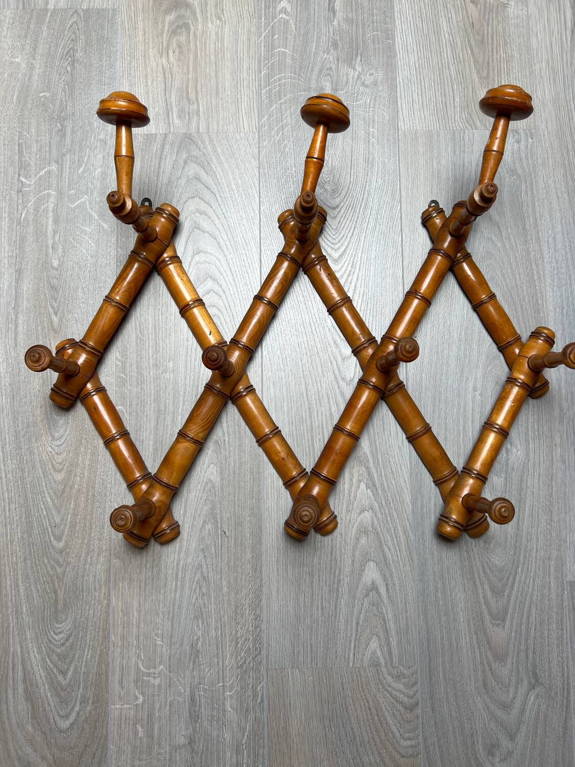 Wooden coat rack