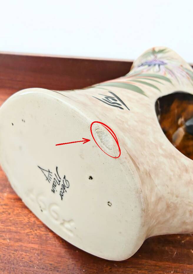 Vintage Vallauris Vase Atelier Tess - Handcrafted Thistle Decor