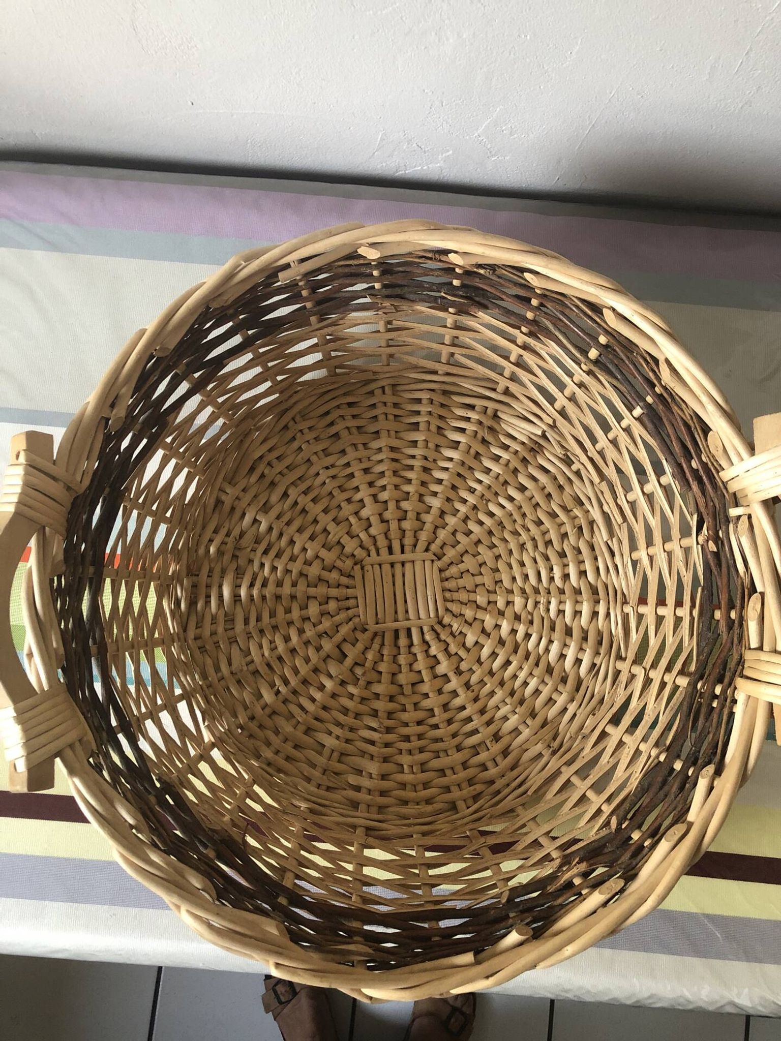 Vintage wicker basket