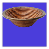 Rattan and brass fruit basket, 60s