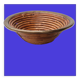 Rattan and brass fruit basket, 60s