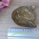 Vintage brass cat ashtray